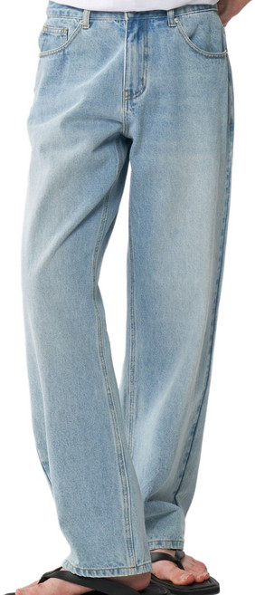 팀스핏(품질보증) 남성용 30~38 세미 와이드 청바지 프리미엄 코튼 데님팬츠 빅사이즈