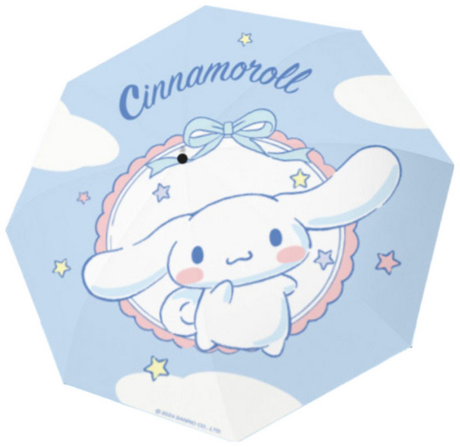 산리오 3단 자동 우산 자외선 차단 시나모롤 마이멜로디 쿠로미 양우산