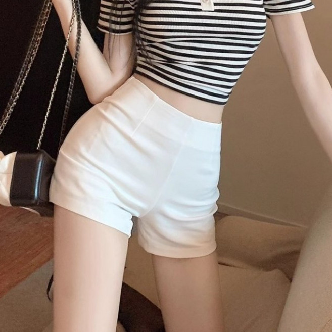 Bahn 시크 하이웨스트 베이직 반바지