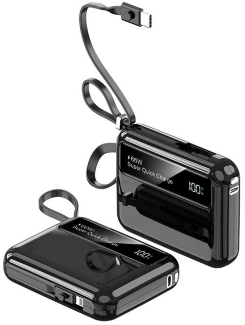 66w 보조배터리20000mAh 휴대가 간편함대용량 고속보조배터리, 블랙, KJ541