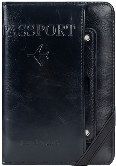 신테리어 가죽 여권케이스 RFID 차단 안티스키밍 카드수납 여권지갑