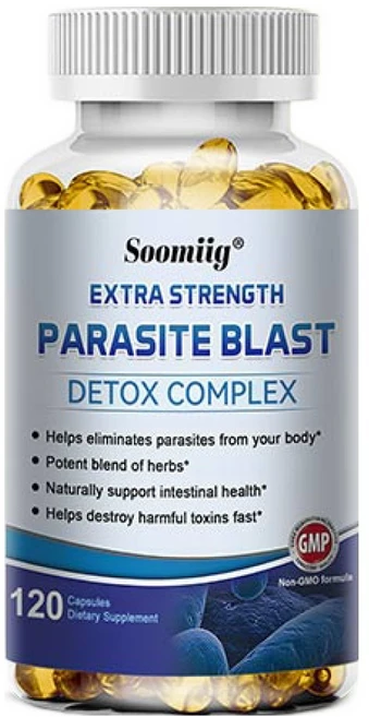 기생충 해독 - 장 건강 보조식품 소화기 건강 장 정화 및 해독 복부팽만감 및 가스 면역 완화, 120캡슐, 120정, 1개 - 쿠팡