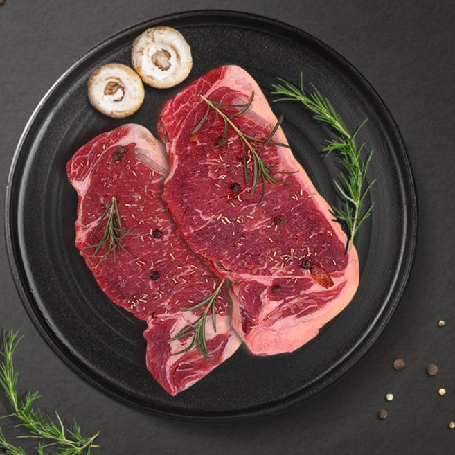 호주산 유기농인증 글래스페드 grassfed 목초 채끝스테이크 500g 1kg, 1개