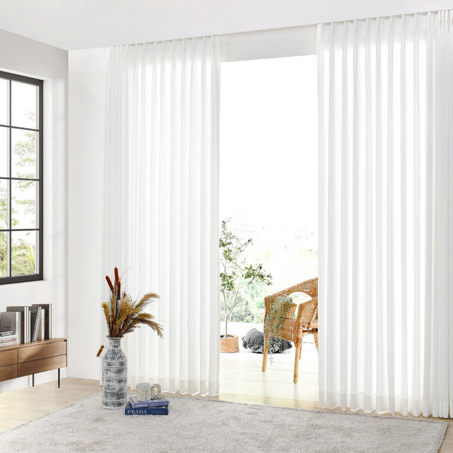 아로아 국내제작 방수 도톰차르르 2배나비주름 사생활보호 비침없는 쉬폰커튼 속커튼