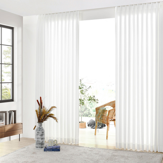 아로아 국내제작 방수 도톰차르르 2배나비주름 사생활보호 비침없는 쉬폰커튼 속커튼