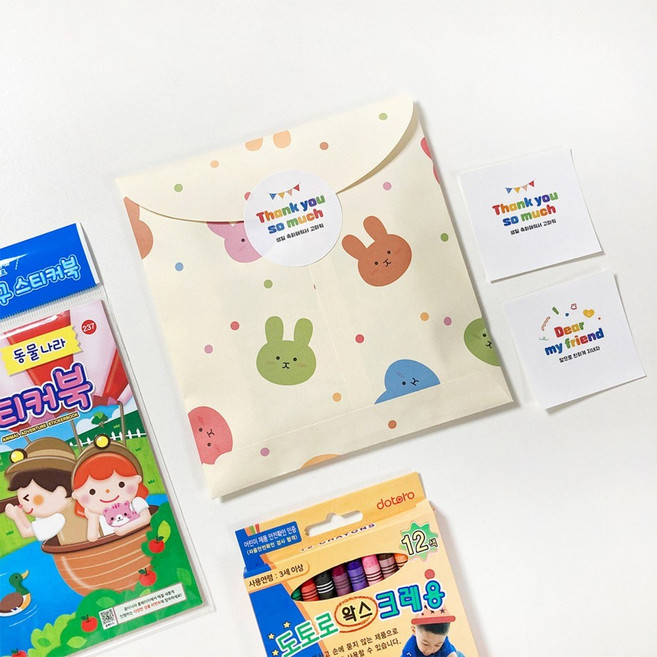 베이빈 어린이집 구디백 스티커북 세트, 4세트
