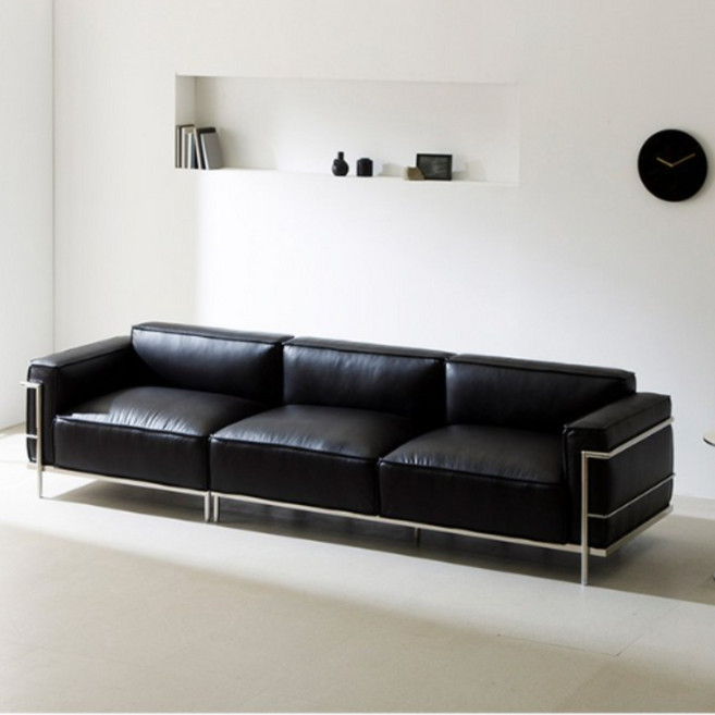 [쉐우드가구]랜스400 4인용 내추럴 세미 아닐린 가죽 소파 (전체가죽), 시그니처/오티코