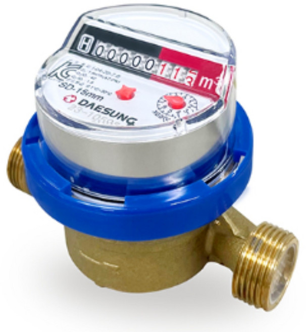 수도계량기 건식-냉수(교체용) 냉수 온수 수도미터, 1개