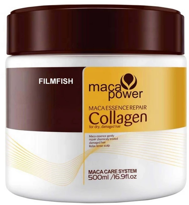 콜라겐 리페어 헤어 마스크 파워 리페어링 마카 에센스 단백질헤어팩 트리트먼트 손상모발 케어, 500ml, 1개 - 쿠팡