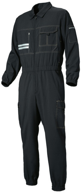 지벤 하계 일체형작업복 [ ZB-S2246 ] 스즈끼복 정비복 다양한포켓 반사띠적용, 1개, 블랙