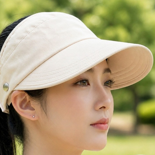 하미하미 여성 썬캡 모자자외선차단 1+1
