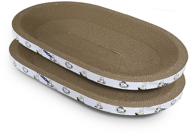 펫츠몬 고양이 베이직 타원형 스크래쳐, 혼합색상, 2개