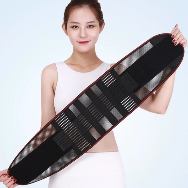 셔니엘 편안한 고탄력 통기성 메쉬 허리 보호대 복대, 블랙, 1개