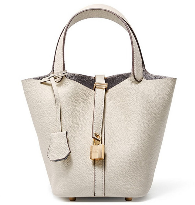 미녹지구 여성용 천연 소가죽 핸드백 프리미엄 부드러운 가방 스카프 증정