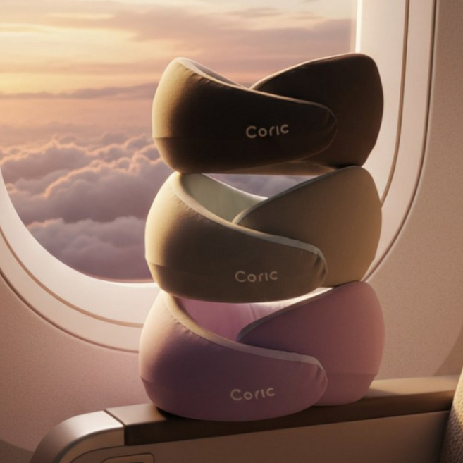 코릭 프리미엄 트래블 라운드형 목베개 여행필수템