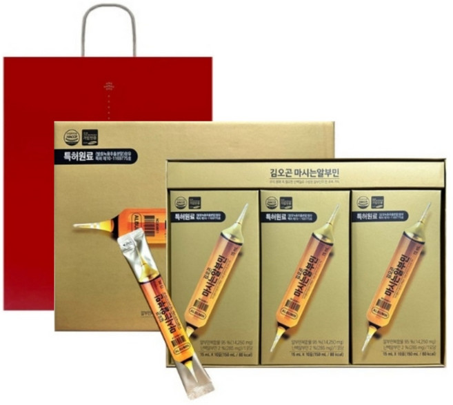 1+1 김오곤 마시는 알부민 15ml x 30포, 1박스, 30정