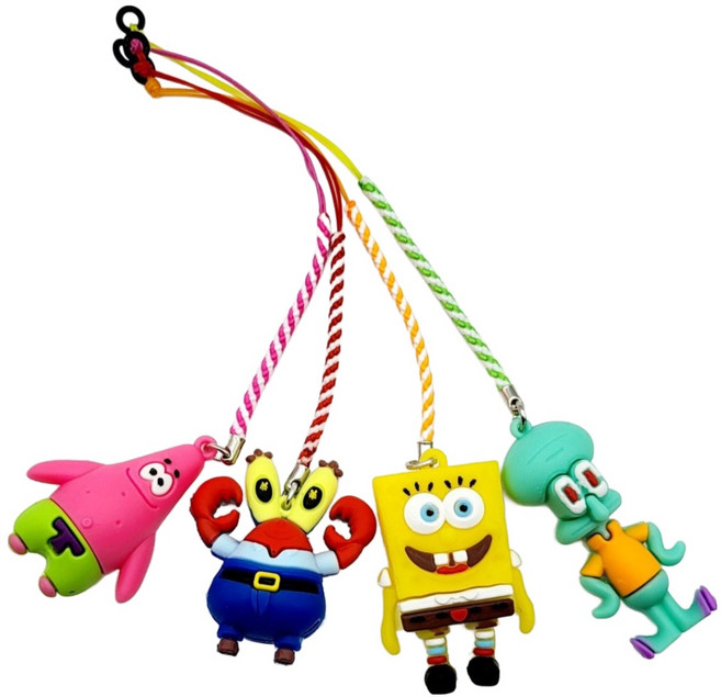 스폰지밥 골프티걸이 라운딩용품 골프티꽂이, 1세트, 고무링-4종