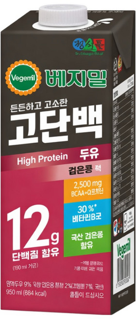 정식품 고단백두유 베지밀, 950ml, 6개