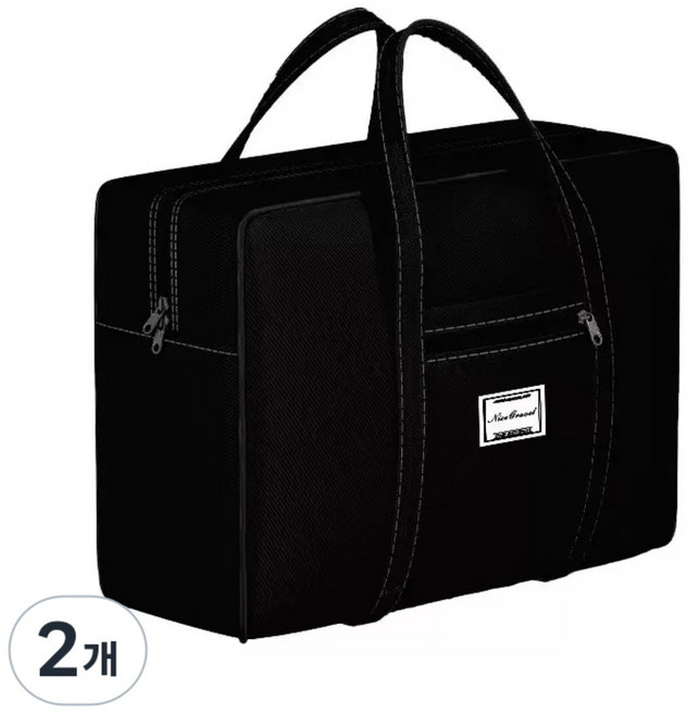 [드림] 대용량 접이식 이사봉투 방수, 2개, 블랙
