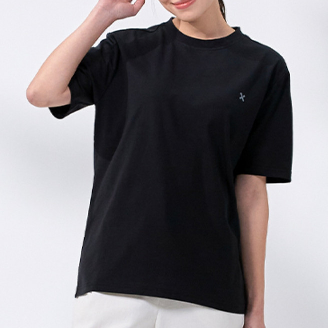 EXR 여성 베이직 코튼 반팔 티셔츠