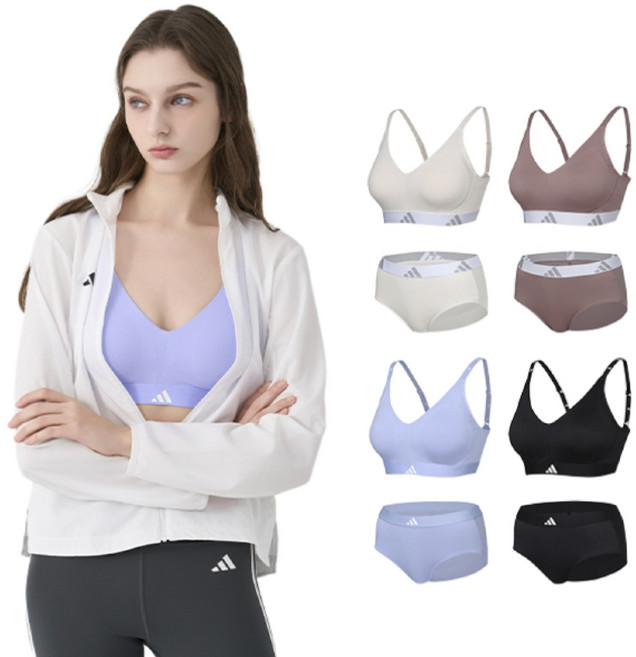 한정특가 [아디다스] 여성 에어로 스트레치핏 브라팬티 4세트