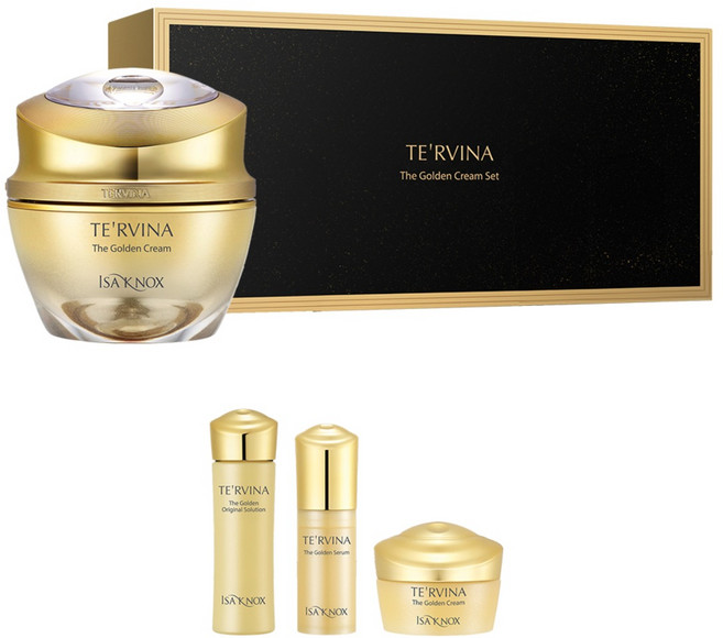 이자녹스 테르비나 더 골든 크림 60ml + 오리지널 솔루션 25ml + 크림 10ml + 세럼 10ml 세트, 105ml, 1개