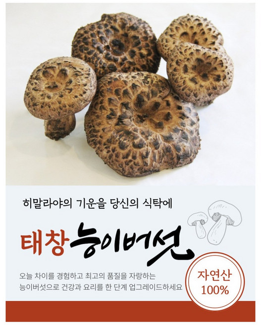 태창 자연산 냉동능이버섯 선물용특 A급 [원산지:중국 티벳산], 1박스, 2kg