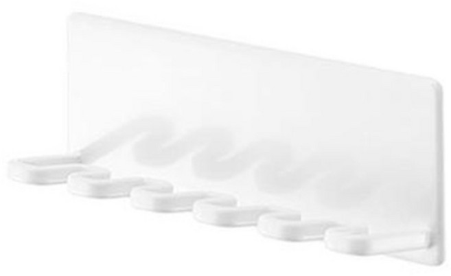 무타공마켓 무타공 벽부착 칫솔꽂이 5구, 화이트, 2개