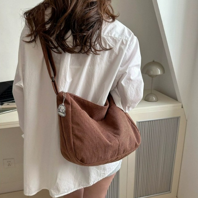 마이쨈 에코백 골덴 지퍼형 데일리