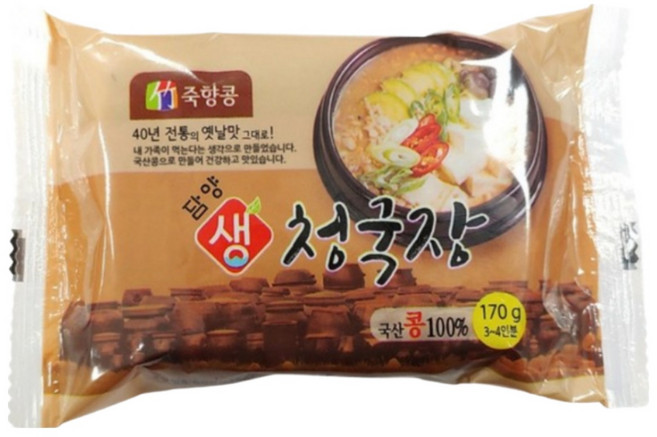 국내산 우리콩 구수한 시골청국장, 170g, 3개