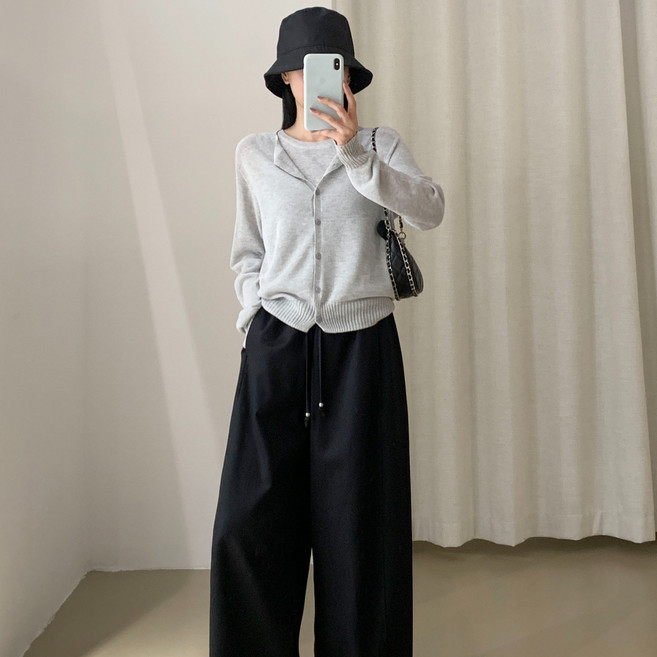 SONOVA 쏘노바 여성 여름 에어핏 얇은 니트 가디건 루즈핏 자외선차단 냉방템 데일리 기본 아우터