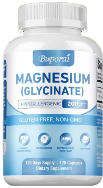 마그네슘 글리시네이트 200mg 높은 흡수력으로 휴식 수면 및 차분한 기분 유지 비GMO 및 글루텐 무첨가, 1개, 60정 - 쿠팡