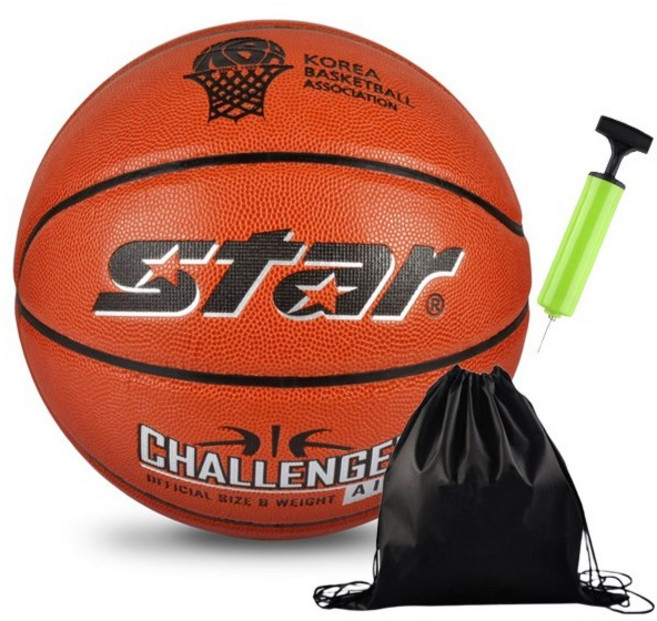 스타 농구공 챌린저 에어 투센볼펌프 투센파우치, 7호, 1개
