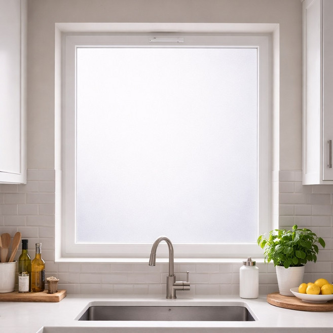 홈스킨 특허 눈부심완화 유리창시트지 사생활보호 무점착, 미스티안개