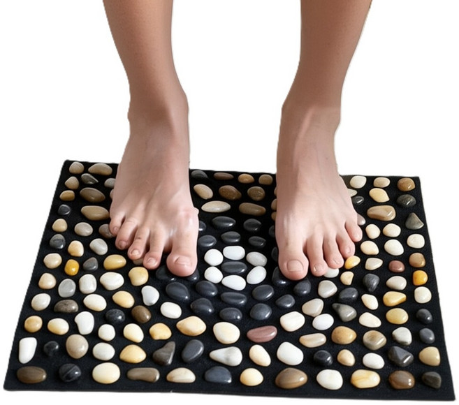 유니트리 자갈 발지압매트 중형, 1개, 꽃