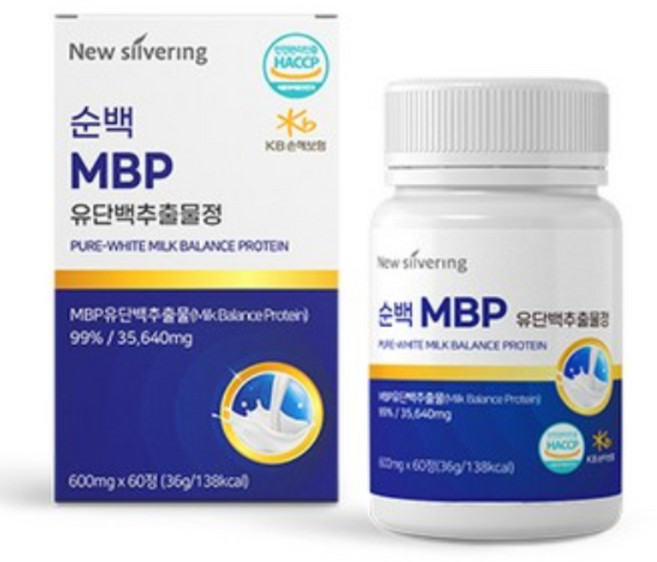 mbp 유단백추출물 99% HACCP 인증, 6개, 60정