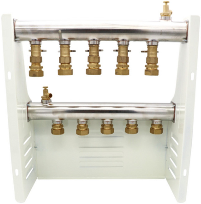 스텐 난방 보일러 온수 분배기 완카바 연탄/가스/기름 (기름용 측면 메인 25A), 2구, 1개