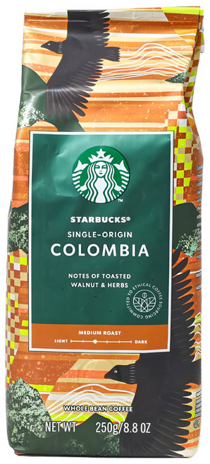 스타벅스 콜롬비아 250g, 홀빈(분쇄안함), 1개, 홀빈(분쇄안함)