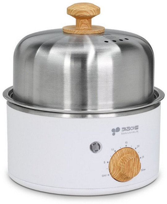 대웅 계란찜기 에그찜기 10분 쾌속순환가열 스텐레스열판, 키친아트 우드스텐1단