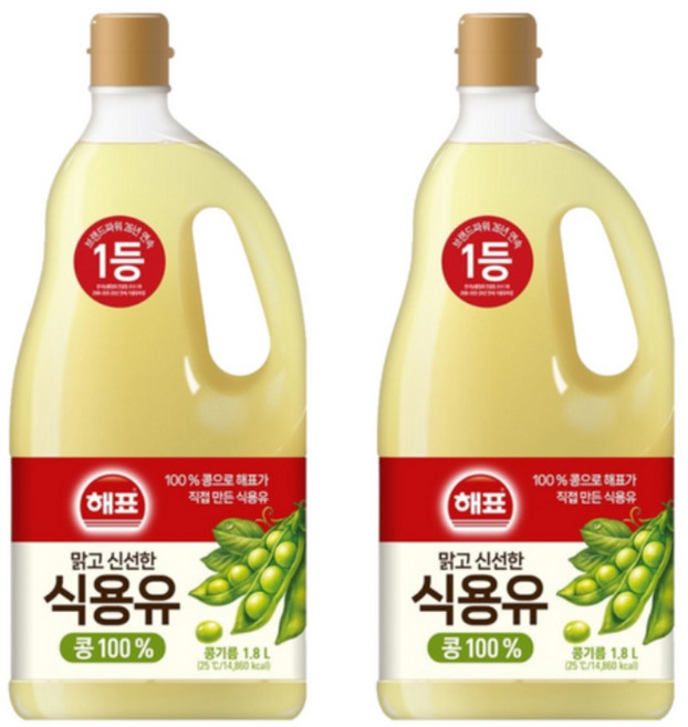 왕부정 중국식품 금융어 중국 콩기름 대용량 진룽위 대두유 식용유, 2개, 1.8L