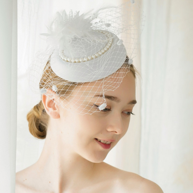 루시아 페이스 베일 모자 개화기
