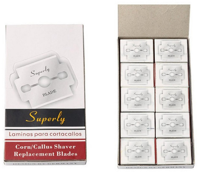 콘커터 교체날 발각질 제거기 호환 리필 날, 100개입