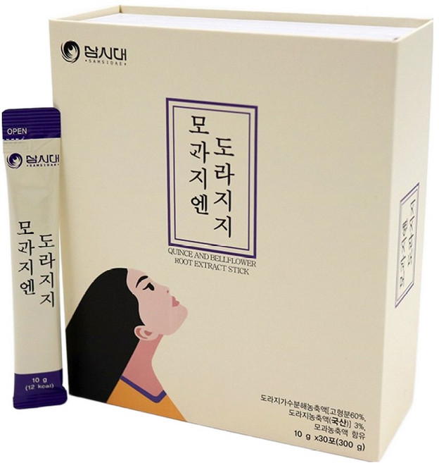 모과지엔 도라지지 배도라지 농축액 스틱 환절기 건강 10g X 30포, 300g, 3개