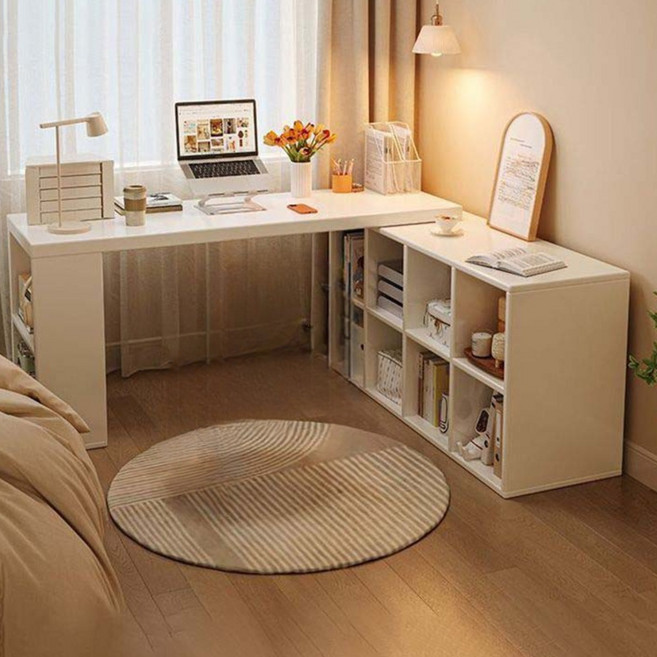 수납형 코너 1인용 학생 공부 책상 책장세트 원룸 간이 사무용 데스크