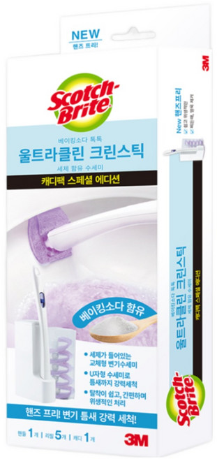 스카치브라이트 쓰리엠 울트라클린 베이킹소다 크린스틱 캐디팩, 혼합색상, 1개