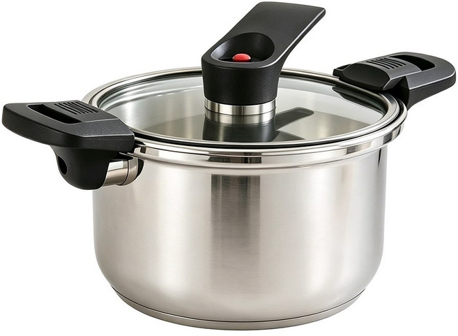 Oyoson 진공 저압냄비 압력솥 스텐 STS304 인덕션 겸용 진공냄비, 1개, 스테인리스 색, 3.5L