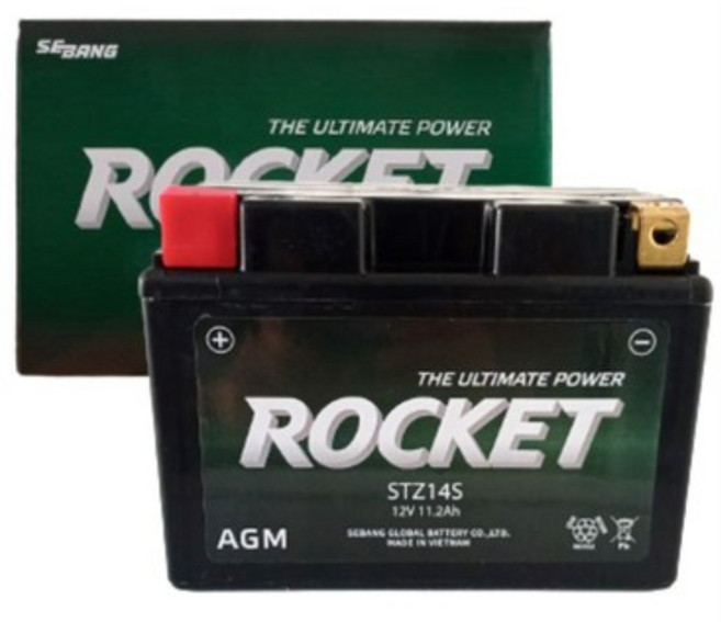 로케트 STZ14S-BS 12V11.2A 티맥스530 560 NC750X 야마하 XVS950 드렉스타 AGM배터리, 로케트 STZ14S 12V11.2A, 1개