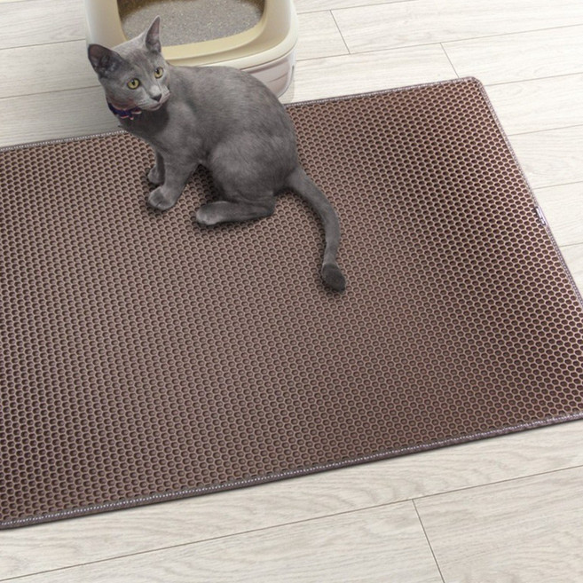 펫톡톡 고양이화장실 사막화방지 벌집 모래매트 대형 특대형 플러스, 벌집 베이지, 1개