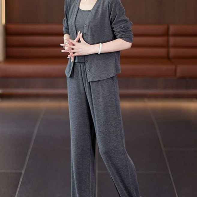 스타일닥터 여성 패션캐주얼 3피스 세트 슬림핏 간략하다 캐주얼룩