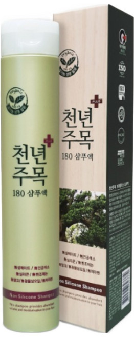 천년주목 샴푸 (약산성 무실리콘 비듬 가려움) 인증받은 특허성분 함유 어린이 임산부 노약자 온가족 안심사용!!, 350g, 1개